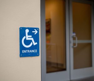 ADA-compliant automatic access doors installed by SM Door Automatic for accessibility.